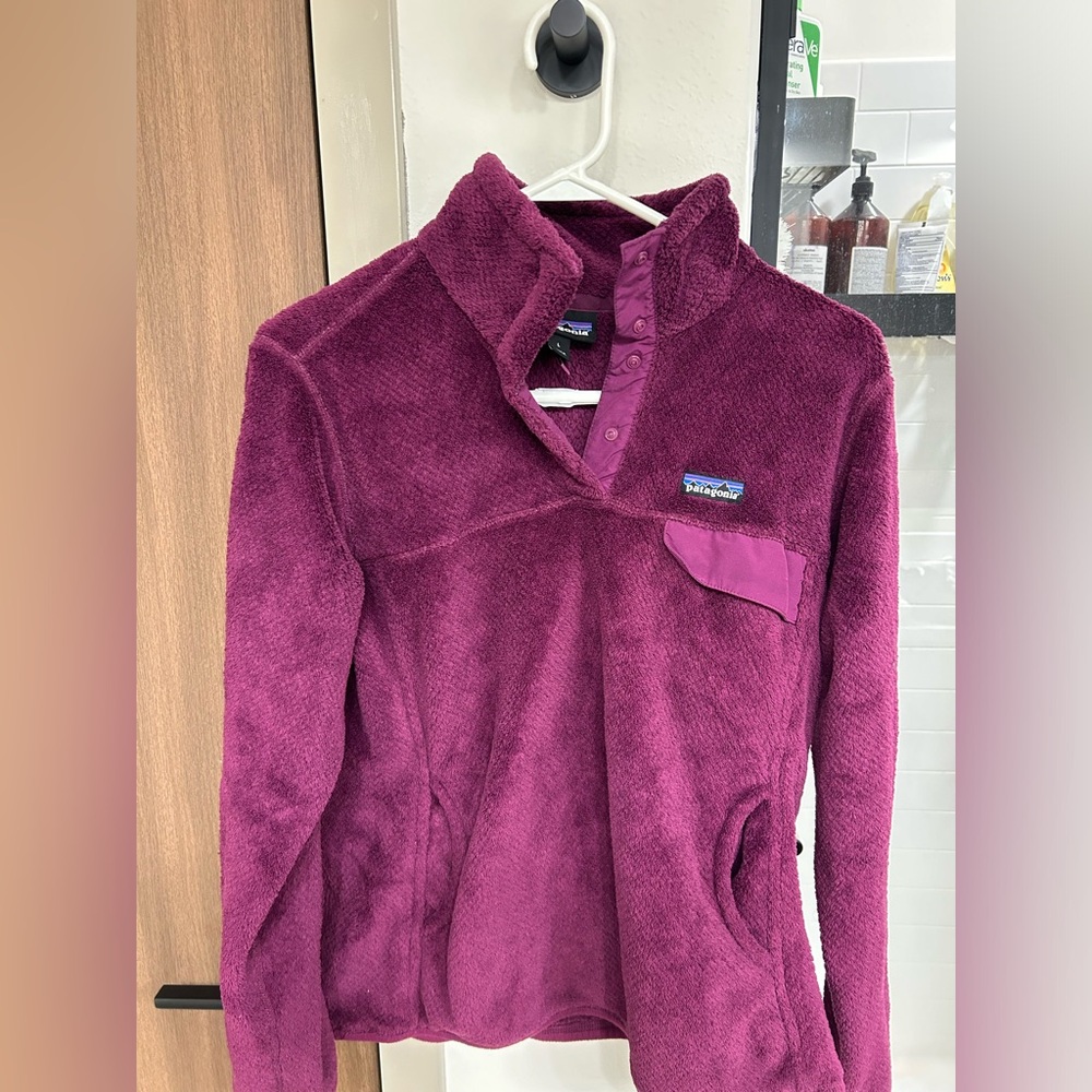 PATAGONIA W's Re-Tool Snap T Pullover fleece jacket L Violet Red
